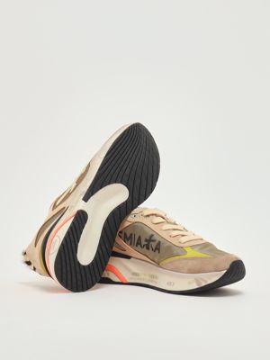 4. Zapatillas de mujer Moerund 7796 en piel y nailon Tórtola