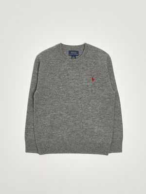 Jungenpullover aus Baumwolle Grau Polo Ralph Lauren