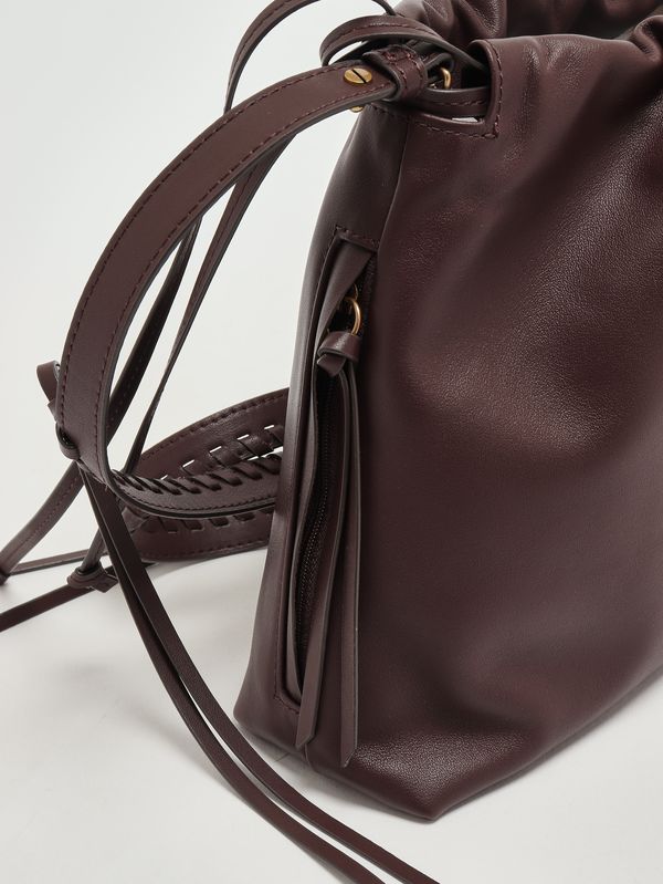 6. Bolso clutch de piel para mujer Caoba Pinko 105825a0qo