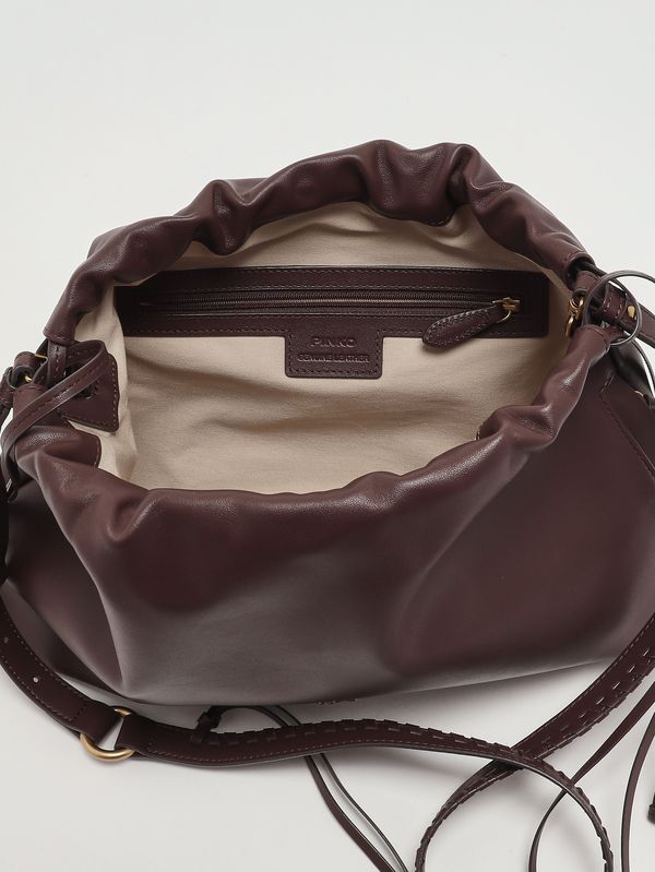 7. Bolso clutch de piel para mujer Caoba Pinko 105825a0qo