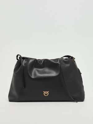 Damentasche Clutch aus Leder Schwarz Pinko