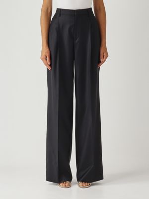 Women's P-Ebony stretch wool pants Blue Tagliatore