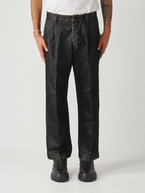 Herrenhose Philip aus Baumwolltwill Schwarzer Denim Nine in the morning