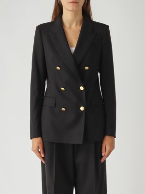 J-Parigi Damenjacke aus Stretch-Wollmischung Schwarz Tagliatore