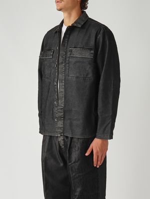 3. Freud denim overshirt for men Black Denim