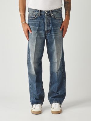 Jeans uomo Icaro in cotone Denim Medio Nine in the morning