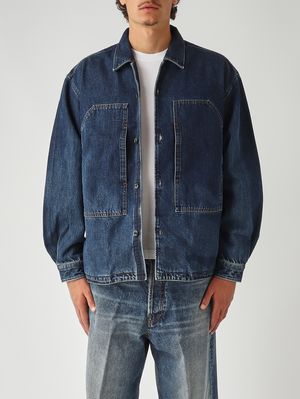 Herren-Overshirt Benito aus Baumwolle Dunkles Denim Nine in the morning