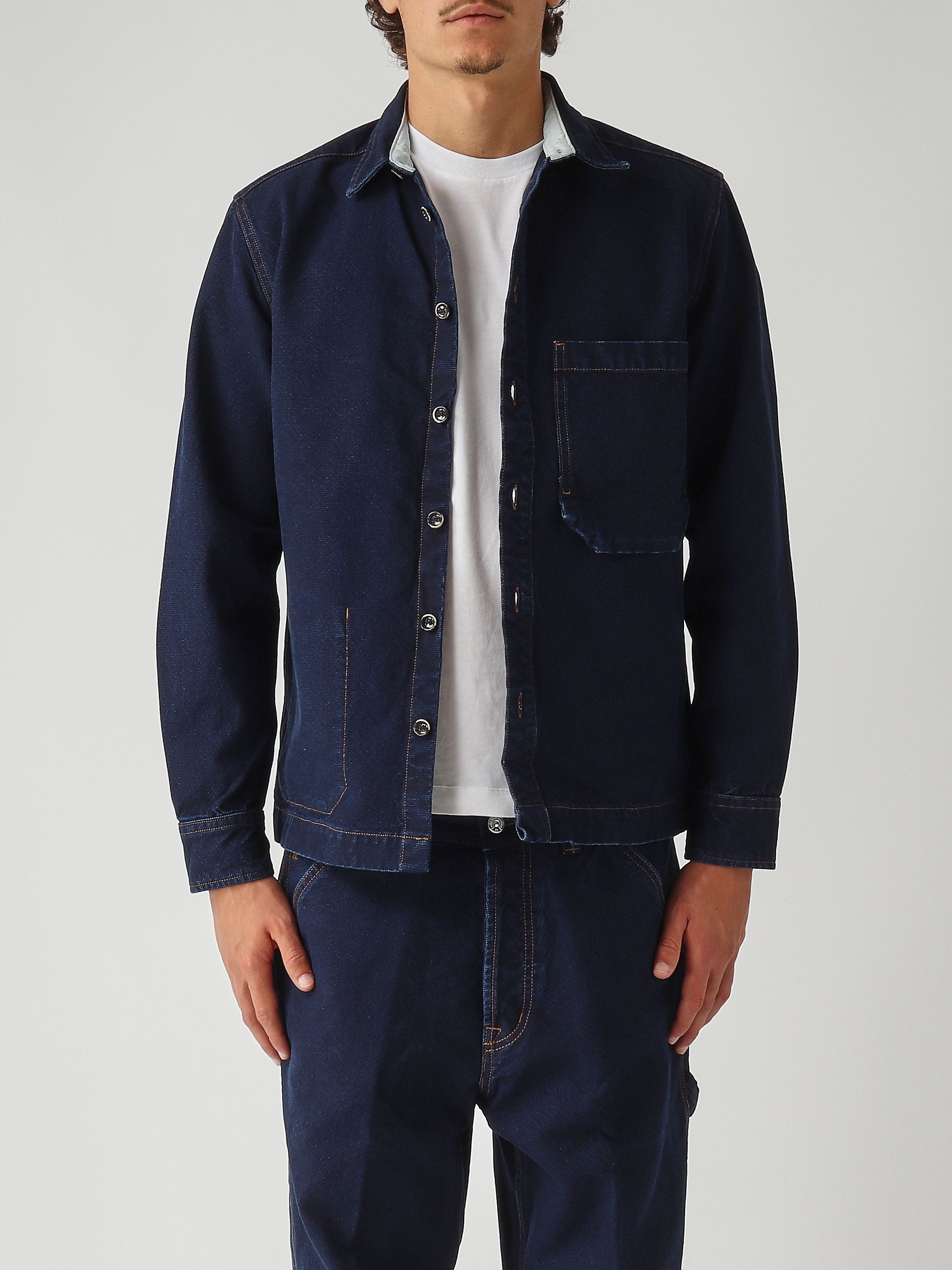 Surchemise Homme Bleue - T-shirt à Manches Longues - Coupe Régulière - Neuf Sans étiquettes
