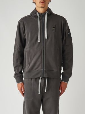 Felpa uomo Cardinton in cotone garzato Grigio Piombo Blauer