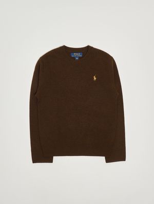 Kinderpullover aus Wolle Braun Polo Ralph Lauren