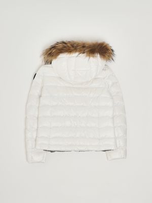 2. Plumífero Arcadia para niña de nailon brillante Blanco