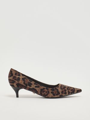 Nuran women's decollete in canvas Animal Print Twentyfourhaitch