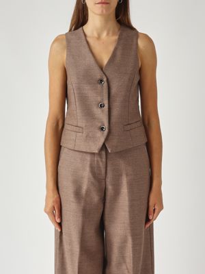 Ariele Damenweste aus Wollmischung Helles Taubengrau Nine in the morning