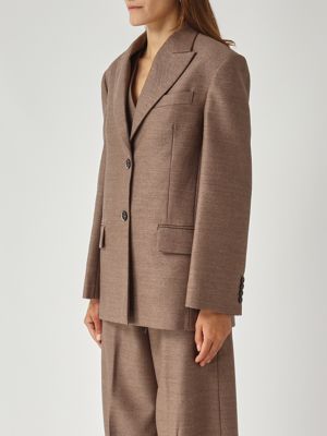 3. Giacca donna Nella in misto lana Tortora Chiaro