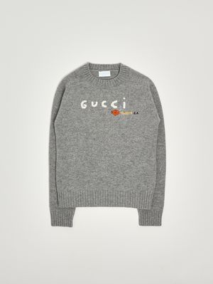 Kinderpullover aus Wolle Grau Gucci