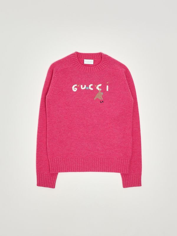 1. Maglia bambina in lana Fucsia Gucci 785287xke1z