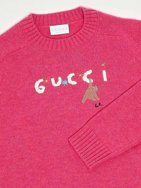 3. Maglia bambina in lana Fucsia Gucci 785287xke1z
