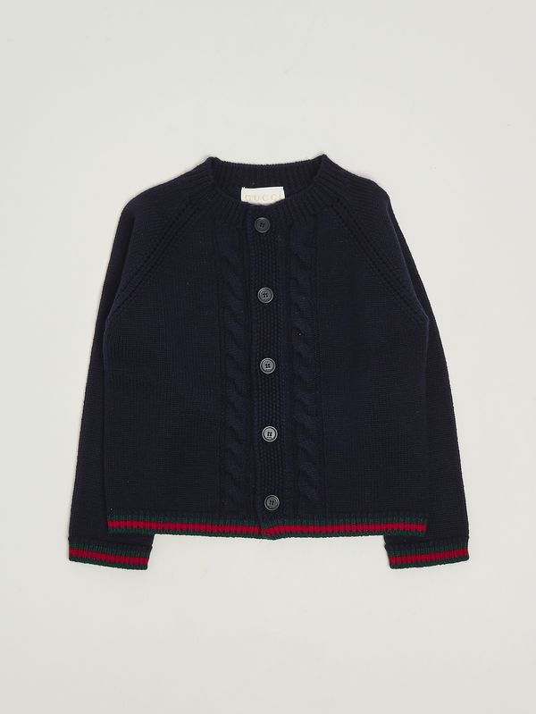 1. Cardigan neonato in lana Blu Gucci 823227xkewp