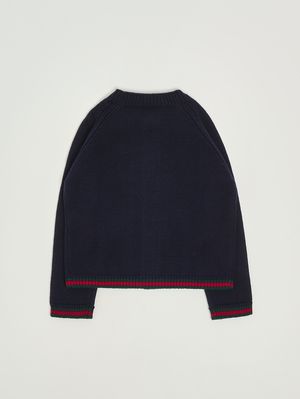 2. Cardigan neonato in lana Blu