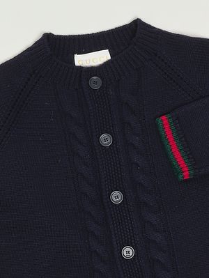 3. Cardigan neonato in lana Blu