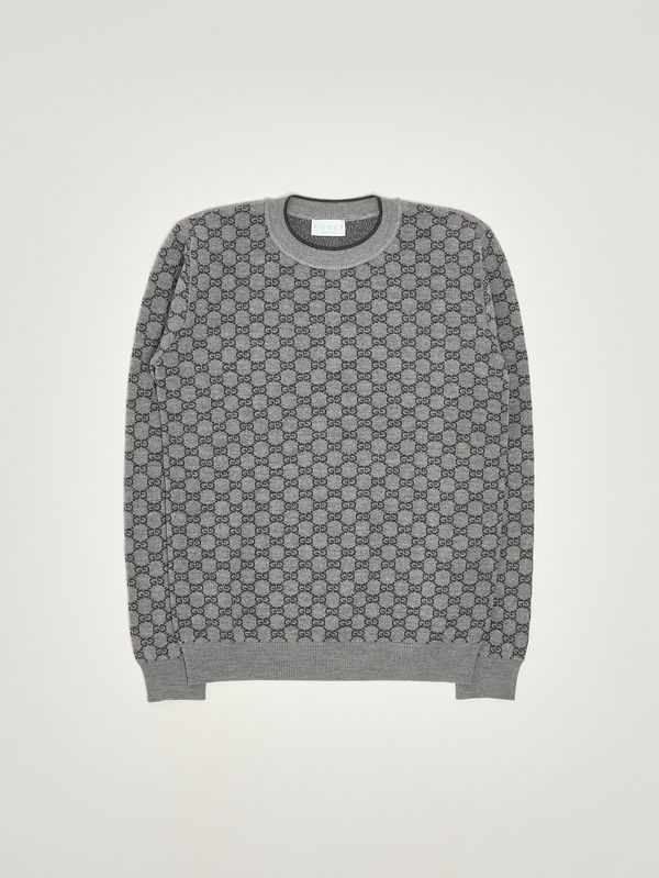 1. Maglia bambina in lana Grigio Gucci 834349xkezo