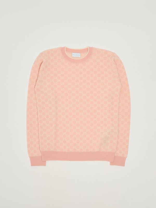 1. Maglia bambina in lana Rosa-Bianco Gucci 834349xkezo