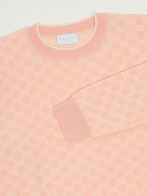 3. Maglia bambina in lana Rosa-Bianco