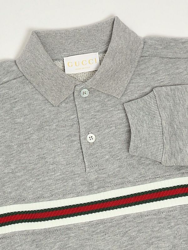 3. Polo pour nouveau-né en coton Gris Gucci 832312xjhbb
