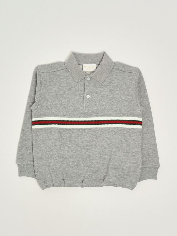 1. Polo pour nouveau-né en coton Gris Gucci 832312xjhbb
