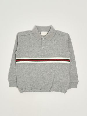1. Polo pour nouveau-né en coton Gris