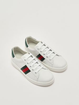2. Baskets en cuir pour enfants Blanc