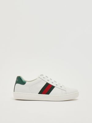 Kindersneakers aus Leder Weiß Gucci