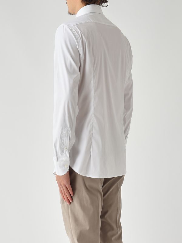 4. Chemise homme en coton mélangé stretch Blanc Guglielminotti 1d43gre