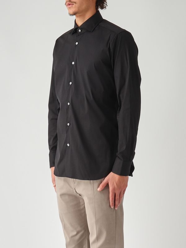 3. Chemise homme en coton mélangé stretch Noir Guglielminotti 1d43gre