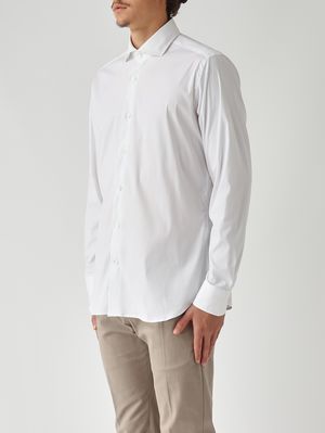 3. Chemise homme en coton mélangé stretch Blanc