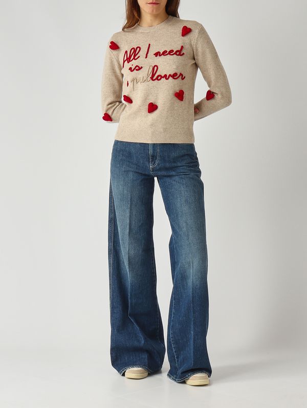 2. Maglia donna New Queen in misto lana e cachemire Need Pullover 11 Patch MC2 Saint Barth que0010