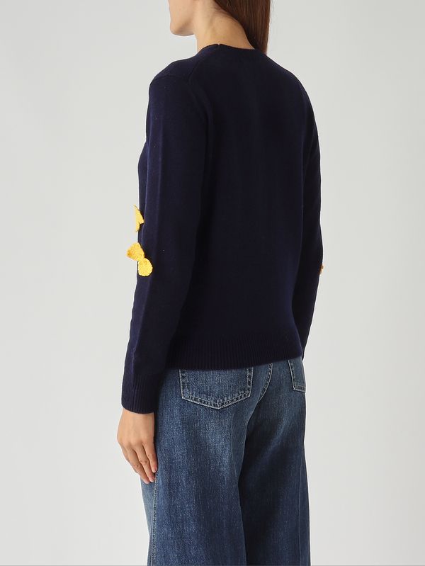 4. Maglia donna New Queen in misto lana e cachemire Pasta Farfalle 61 Patch MC2 Saint Barth que0010