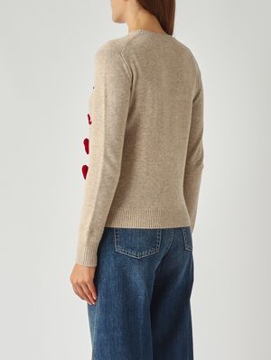 4. Maglia donna New Queen in misto lana e cachemire Need Pullover 11 Patch
