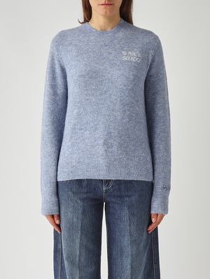 Women's wool and alpaca blend sweater Turquoise MC2 Saint Barth