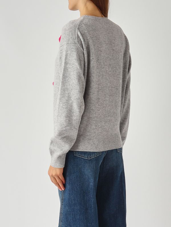 4. Maglia donna in misto lana e cashmere Grigio MC2 Saint Barth loui004