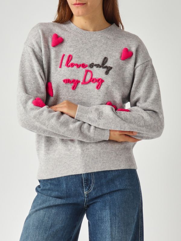 5. Maglia donna in misto lana e cashmere Grigio MC2 Saint Barth loui004