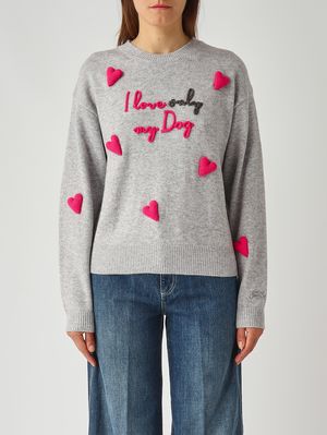 Damenpullover in Woll-Kaschmir-Mix Grau MC2 Saint Barth