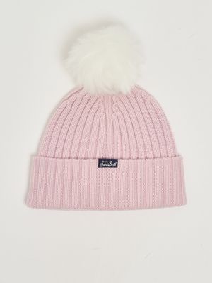 2. Women's hat in wool and cashmere blend Pink