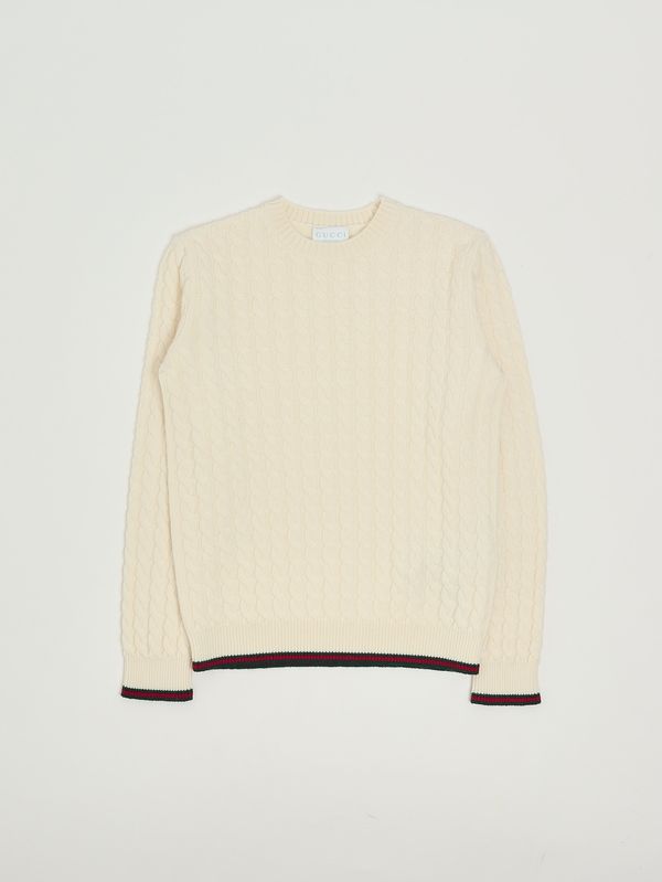 1. Wool sweater for boys White Gucci 823229xkewq