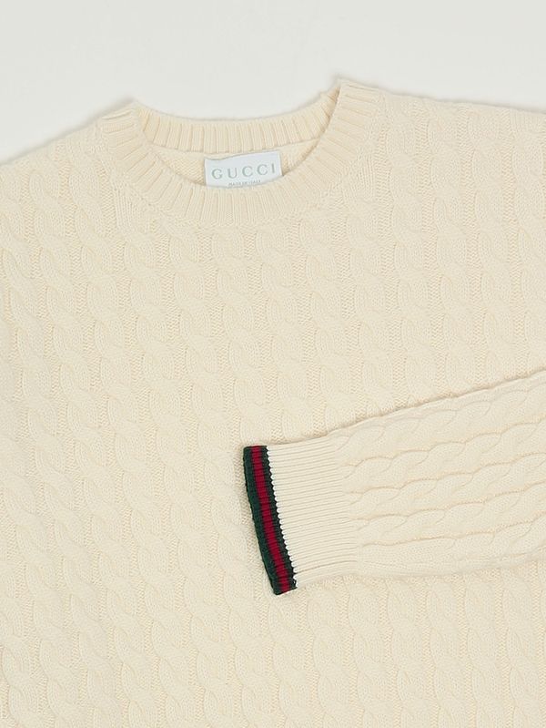 3. Wool sweater for boys White Gucci 823229xkewq