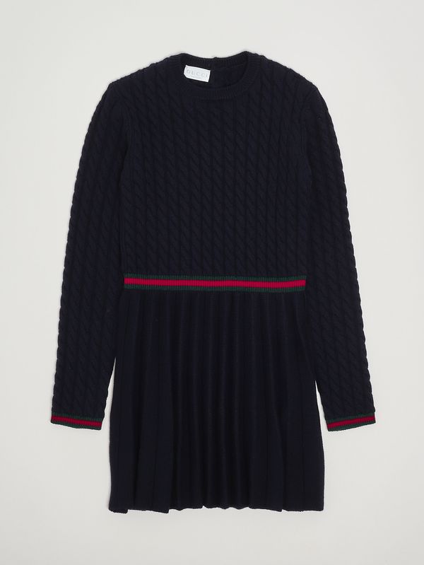 Abito bambina in lana 828450xkez4 Blu