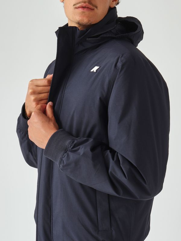 5. Men's Arsene Warm Ottoman jacket in waterproof fabric Navy K-Way k8136uw