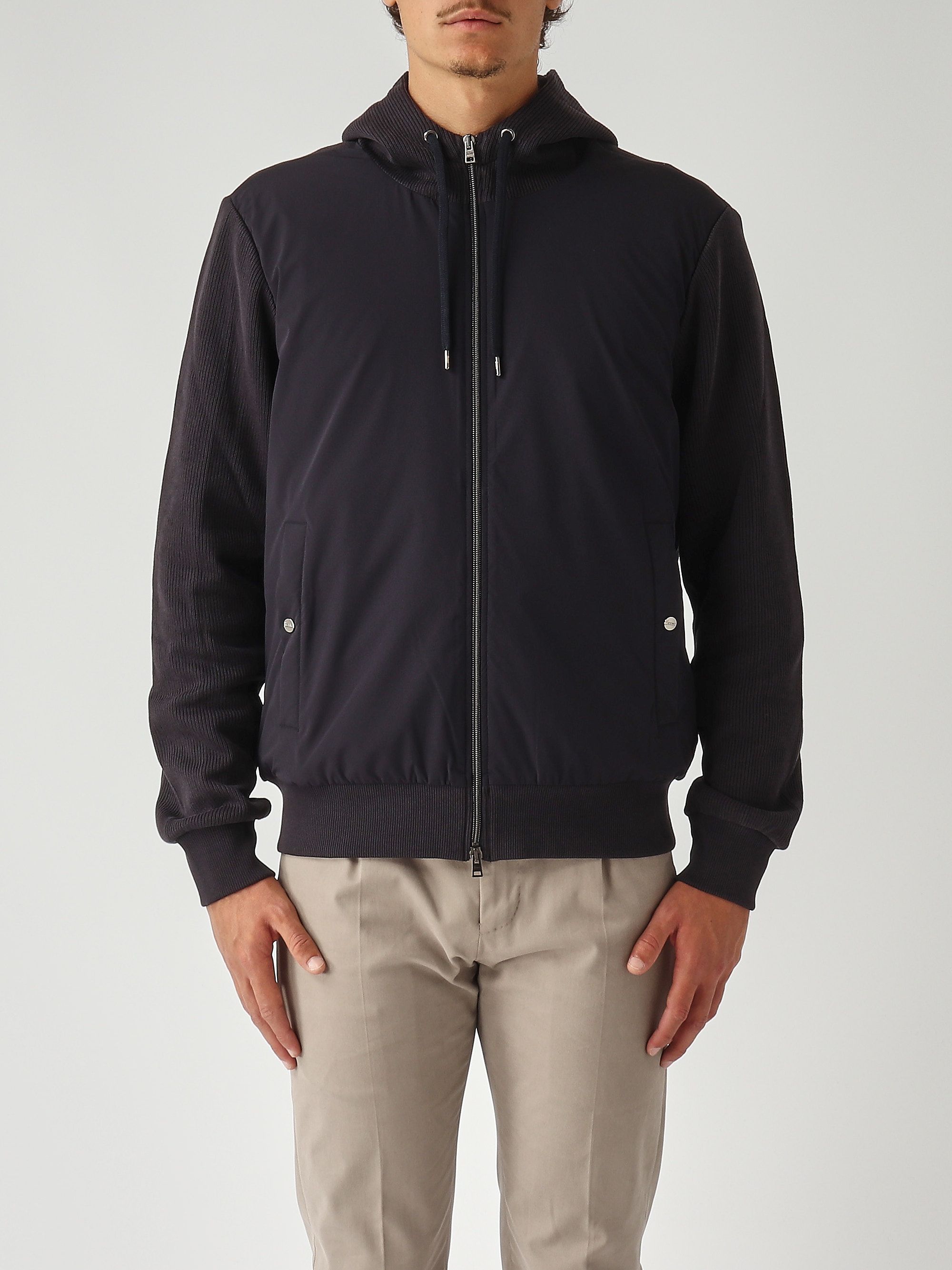 NYLON SMERIGLIATO-TC PARKA JACKET NAVY BLUE main image 1