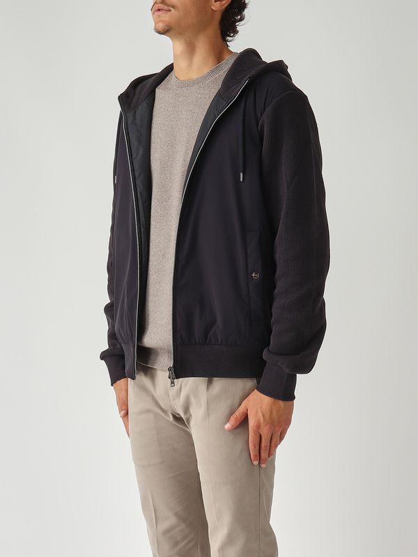 3. Chaqueta de hombre en jersey de algodón y nailon Azul marino Herno jc00021ur56020