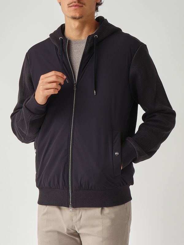 5. Chaqueta de hombre en jersey de algodón y nailon Azul marino Herno jc00021ur56020